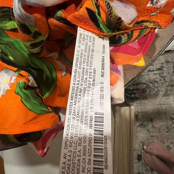 Zara print drawstring skort/shorts size Small - Picture 9 of 9